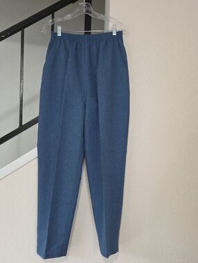 Briggs New York Slate Blue Elastic Waist Dress Pants Size 12